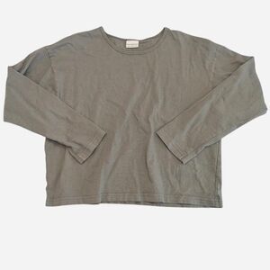 Vintage Pacific Cotton Bryn Walker Blue Grey Boxy Long Sleeve Tee